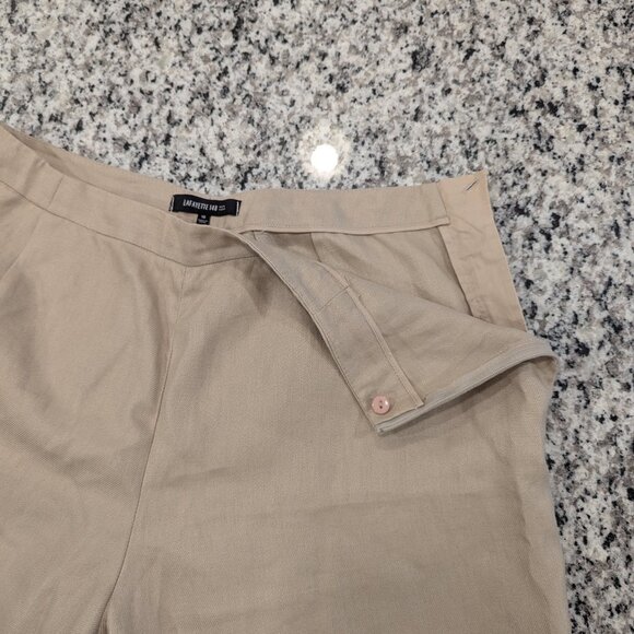 LAFAYETTE 148 100% Linen Wide Leg Pants 16 Tan Sand Women's - Picture 4 of 8